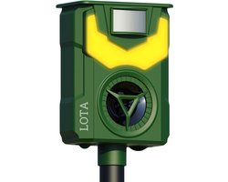 Lota Kattenverjager - Ultrasone Kattenverjager op Zonne-energie - Marterverjager & Muizenverjager - Waterdicht IP44 - 5 Modi 110° - Dierenverjager voor Buiten