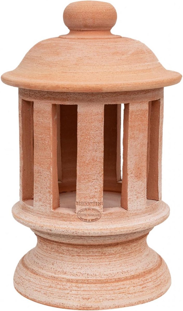 Tuinlantaarn - Buitenlamp - Tuin Decoratie - Handgemaakt in Italië - 45x26x26cm - Terracotta