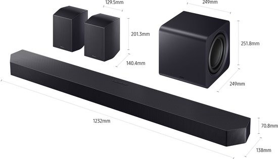 Samsung Q-series HW-Q990H - Soundbar - Zwart Titanium - Buitenlands model van Samsung — afbeelding 4