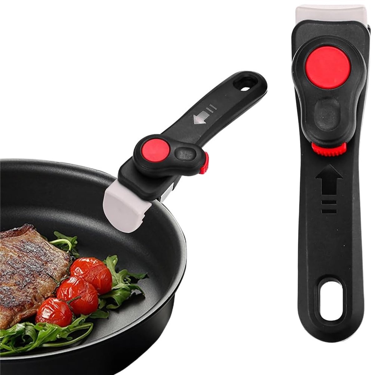 Universele Afneembare Bakelite Panhandgreep - Antislip en Ergonomisch Design (Zwart)