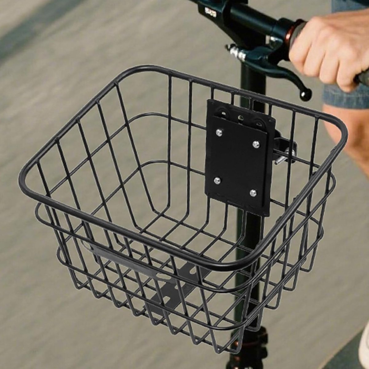 Fietsmand - Stuurtas - Boodschappen vervoeren - Afneembaar en gereedschapsloos - 34 cm - Zwart