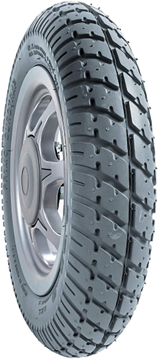 Achterzwenkwielen - Rolstoelwielen - Mobiliteit Verbeteren - Massief Rubber - 14 Inch - Grijs