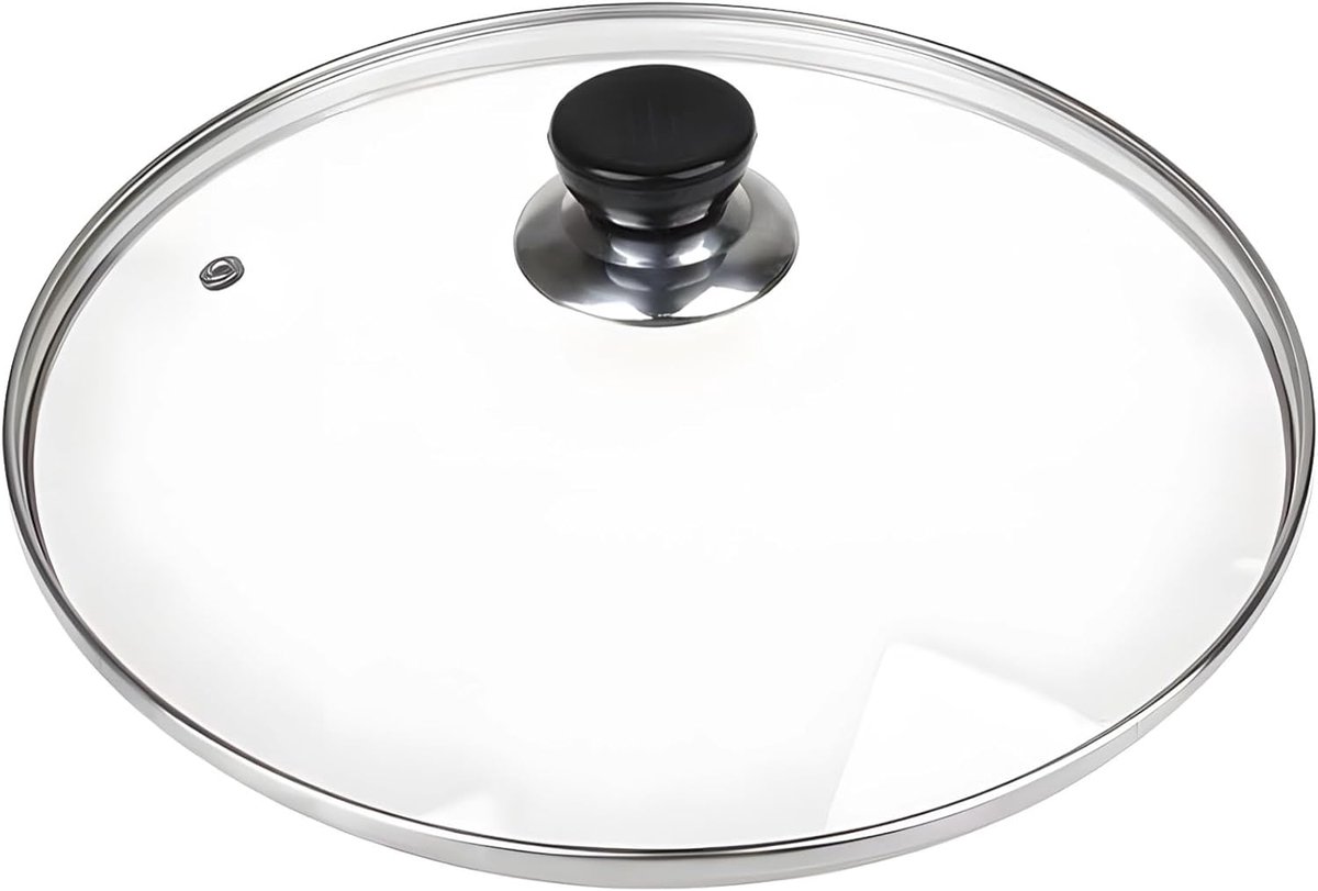Ovaal Glazen Deksel - Kookpot Deksel - Precisie Koken - Met Stoomventiel - 38 cm - Transparant