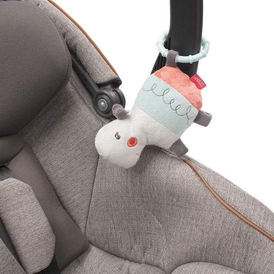 Mini Nijlpaard Rammelaar - Knuffel met Ring - Baby Ontwikkeling - Zachte Stoffen Dieren - 15 cm - Multicolour van MINI — afbeelding 4
