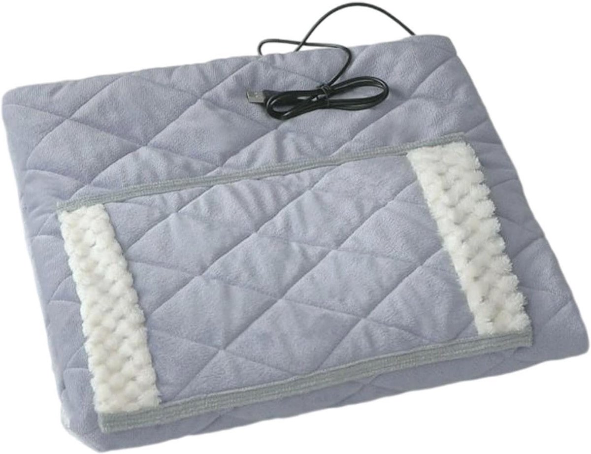 Elektrische deken - Verwarmde plaid - Warmte en comfort - USB-aangedreven - 686 x 991 cm - Grijs