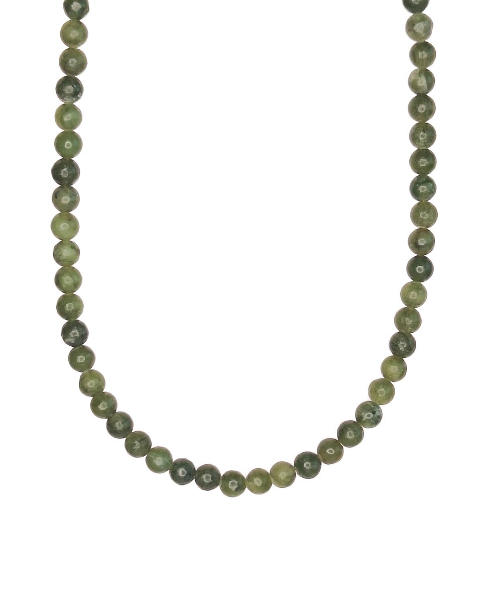 Ava & Imber | Veridis Ketting Groene Jade | Groene Kralenketting 4mm Grote Kraaltjes | Edelsteen Ketting Dames Jade | Green Jade Verstelbare Edelstenen Ketting Vrouwen