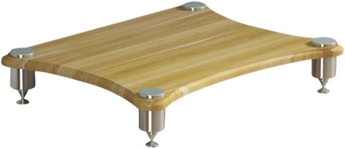 Luidsprekerrek met niveaus - Audiomeubel - Geluidskwaliteit Verbeteren - Schokabsorberende constructie - 60x48x62 cm - Walnoot
