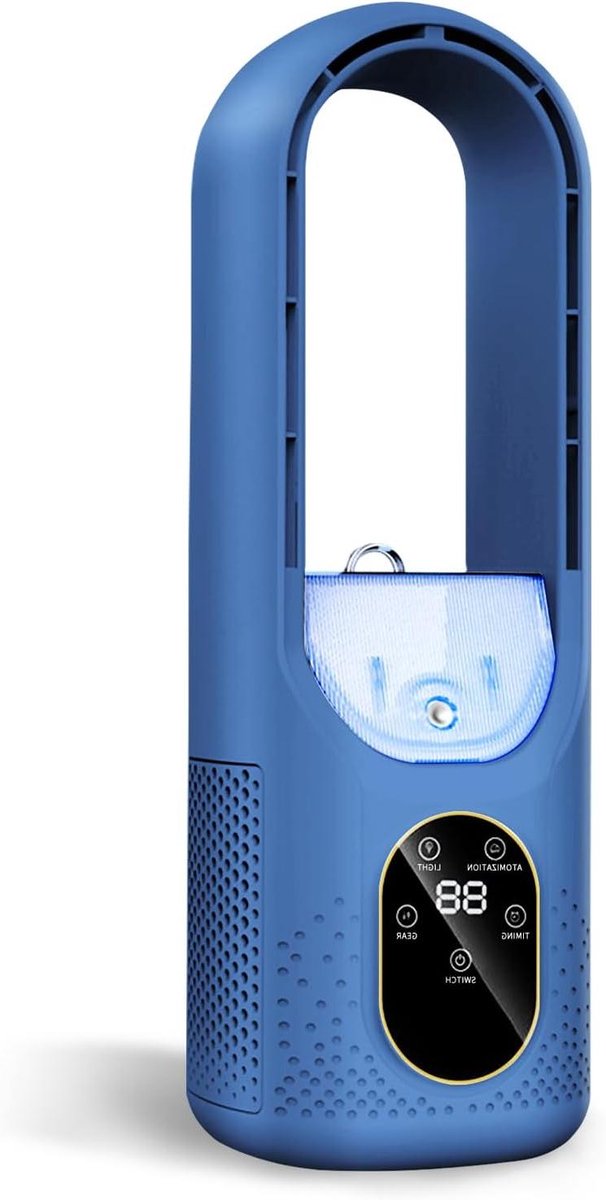 Luchtkoeler Ventilator - Verfrisser Lucht - Ruimte Koelen - Drie Functies - 20x15x15 cm - Wit
