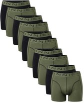 Vinnie-G Boxershorts - 10 stuks - Black / Forest Green Combo - Maat L - Heren Onderbroeken - Geen irritante Labels - Katoen heren ondergoed