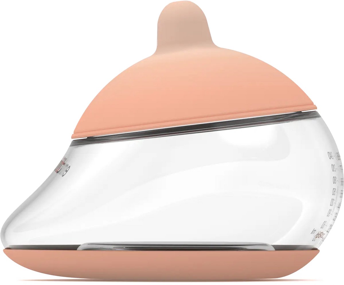 Emulait Anatomy Babyfles - Kleur: Fair - Maat: 3 - 240 ml - borstvormig - natuurlijk voeden - anti-koliek - bpa-vrij