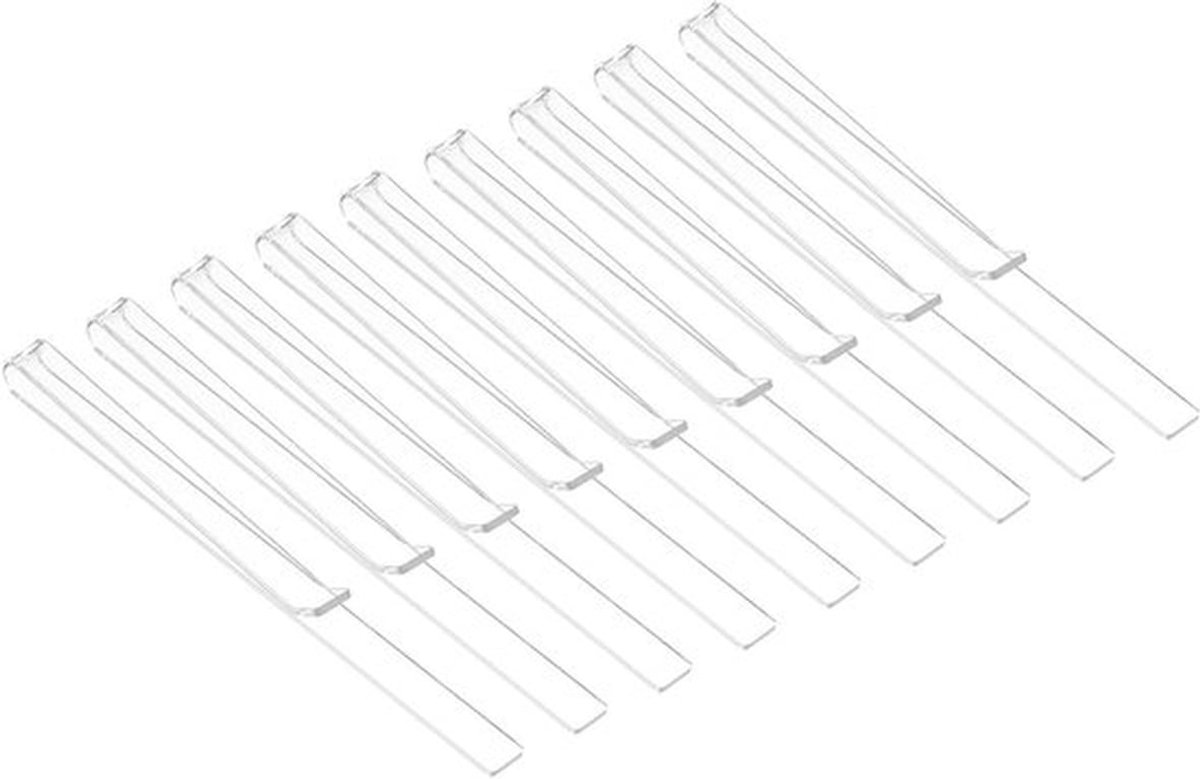 Muziekboekclips voor piano - Set van 12 - Transparant acryl - Muzieknoten houder