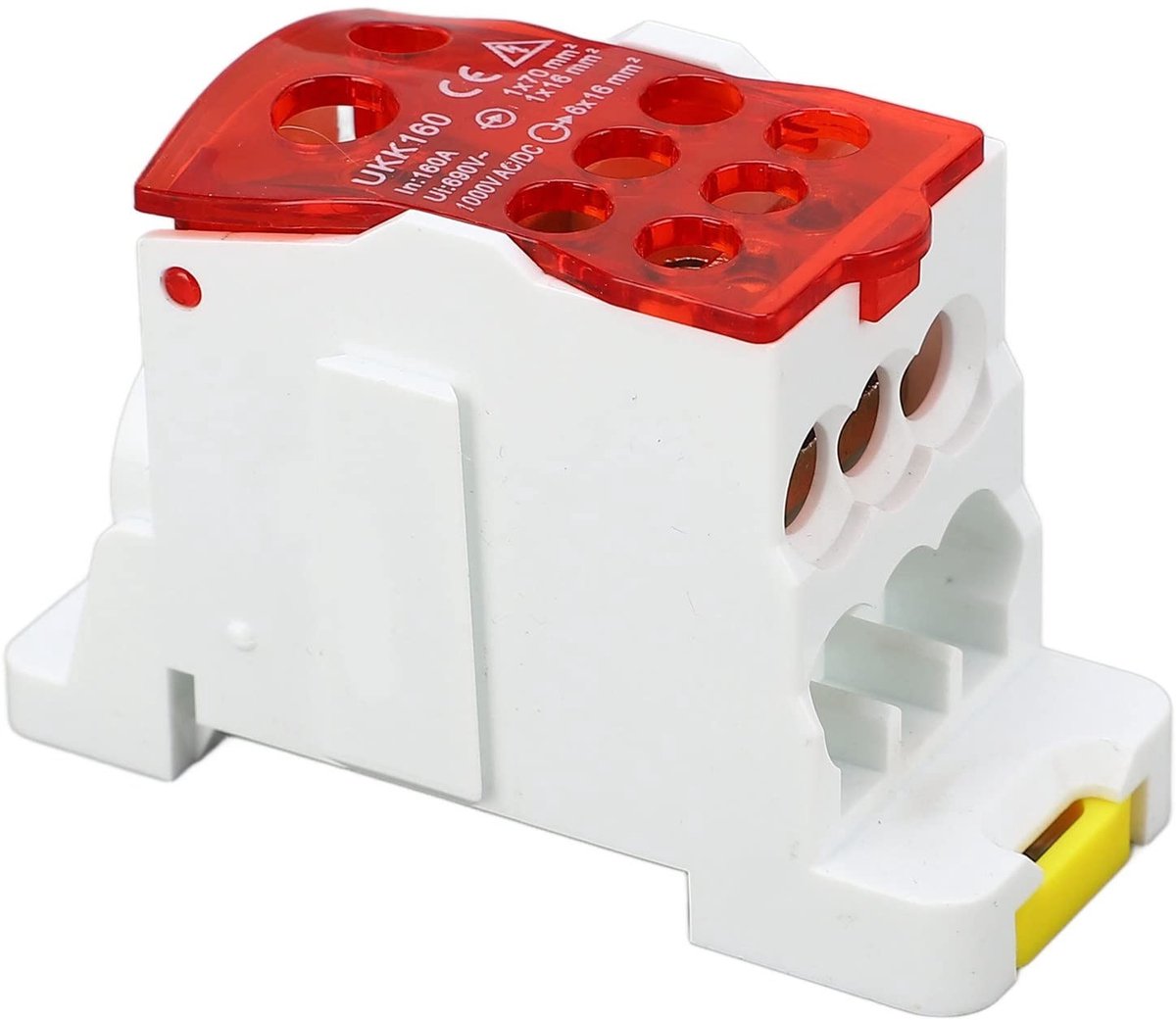 aladdien - Verdelingsdoos - DIN-rail klemmenblok - Eenvoudig te installeren - Rood - Bedradingsdoos - Connector voor stabiele verbinding - Geschikt ...