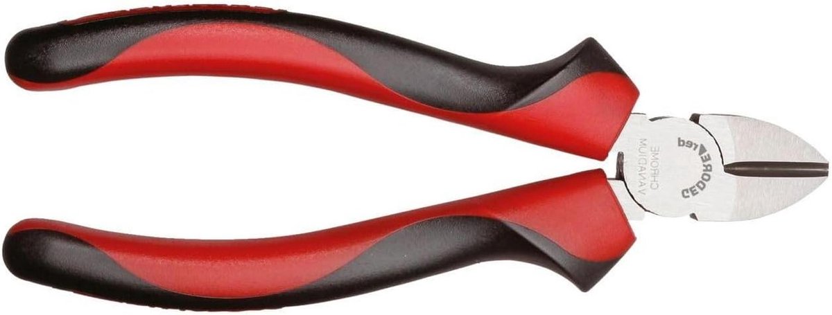 Zijkniptang - Kniptang - Precisie knippen - Inductief geharde sneden - 160 mm - rood