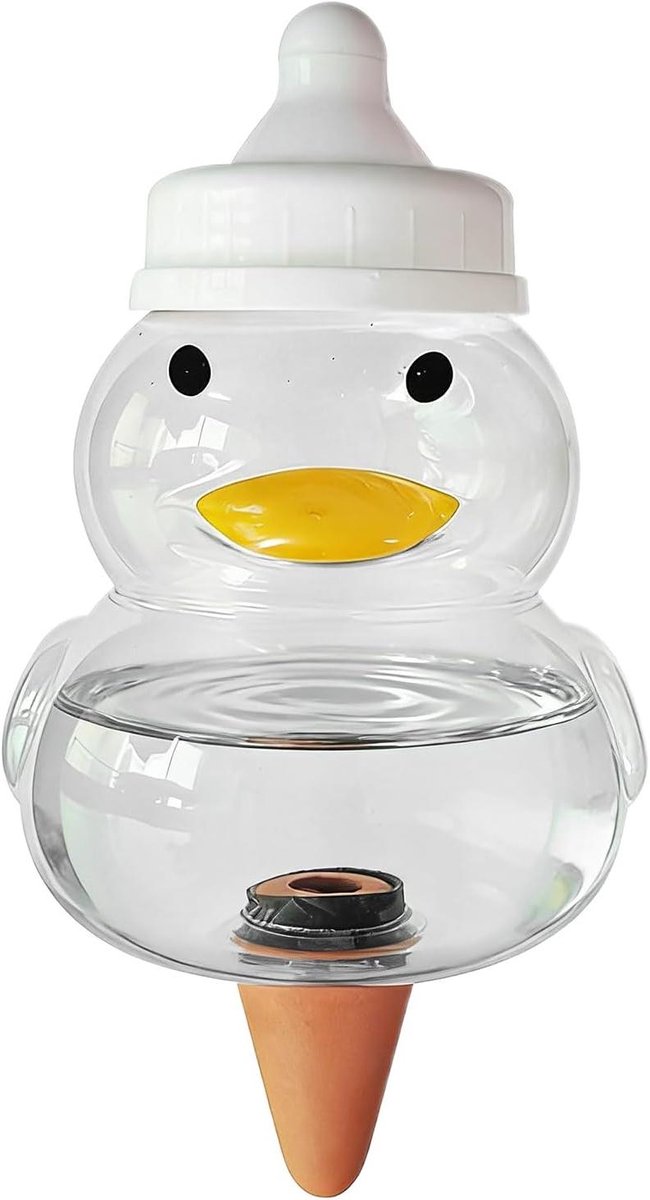 Waterballonnen voor planten - Automatische bewatering - Planten verzorgen - Eendenvorm ontwerp - 500 ml - Geel