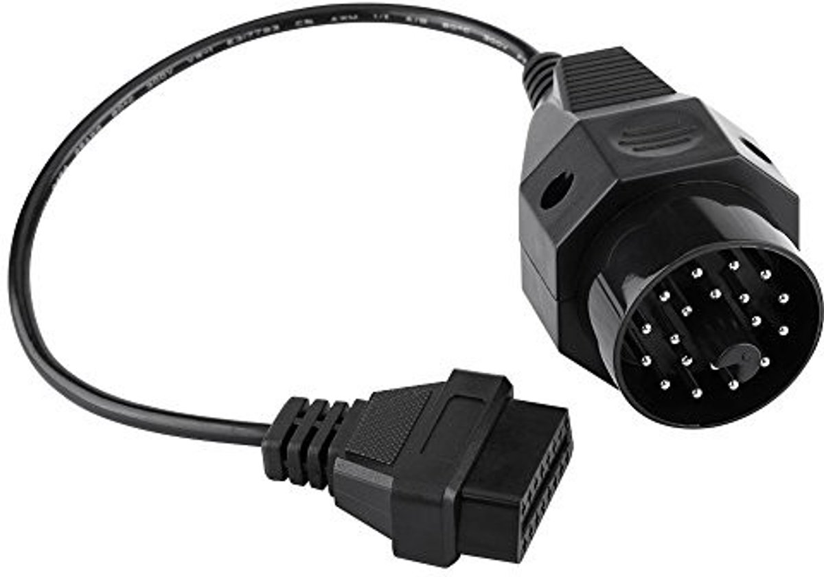 aladdien - OBD1 naar OBD2 Adapter Kabel - Diagnostische Scanner Kabel - Geschikt voor E36 E38 E39 E46 E53 X5 Z3 - 20 Pin naar 16 Pin - Hoogwaardige ..