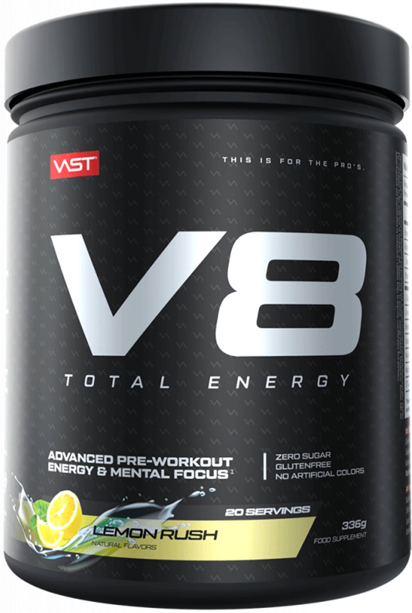VAST V8 Total Energy (20 serv) Lemon Rush - Pre-Workout - Pre-Workout Booster