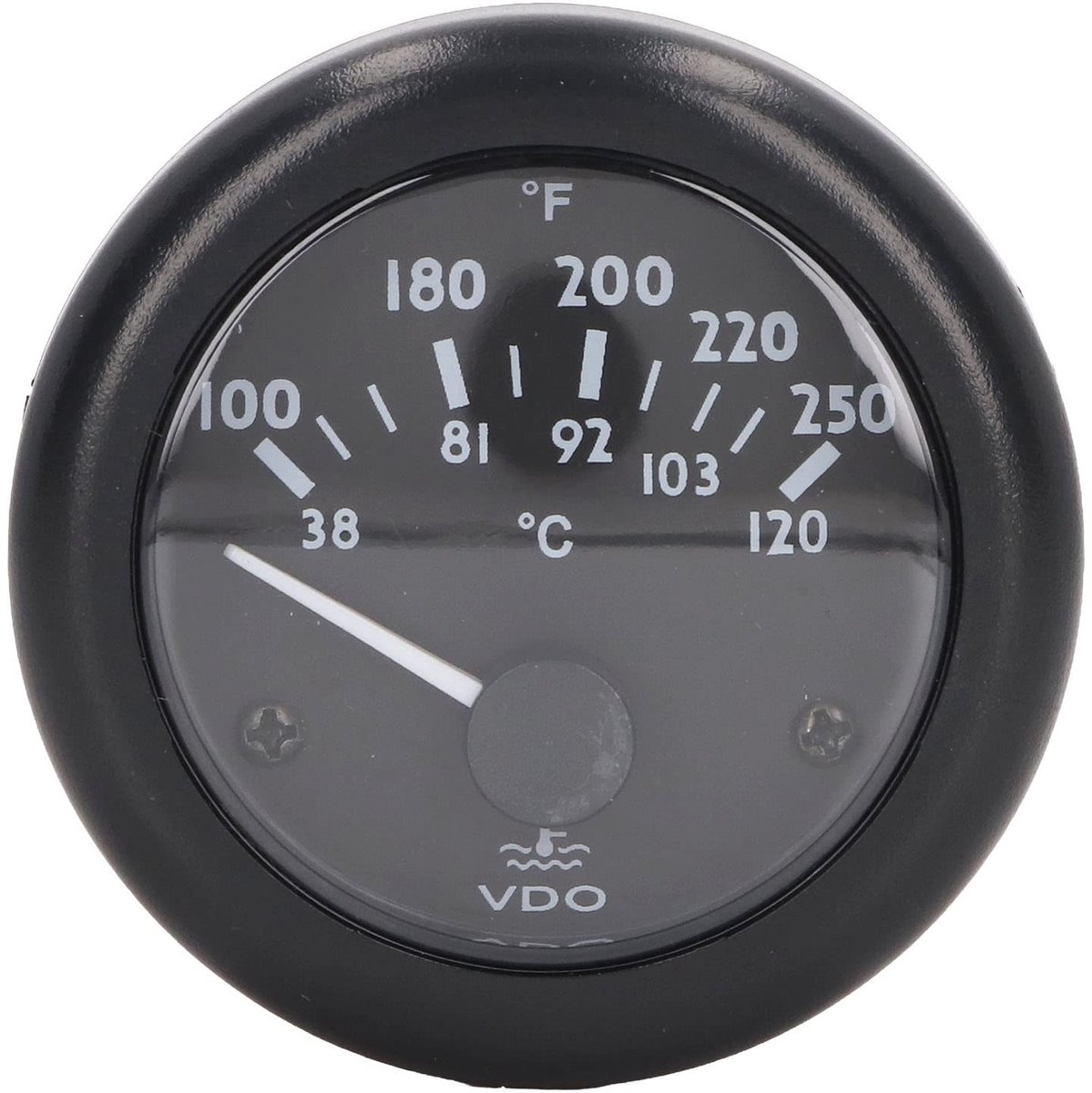 aladdien - Watertemperatuurmeter - Auto Temperatuurmeter - Dubbele Temperatuurmeter - 2 Inch - Waterdicht - Geschikt voor Dieselmotor en Auto