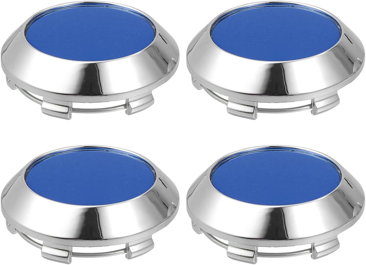 aladdien - 70mm Dia Wielen Center Hub Caps - Stijlvolle uitstraling - Zilver Blauw - Eenvoudige installatie - Geschikt voor auto en truck