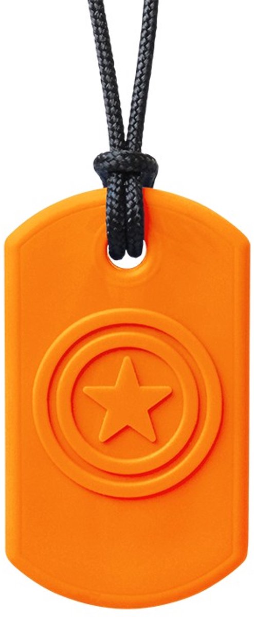 ARK Therapeutic kauwketting speelgoed Super Star oranje XXT stevig.