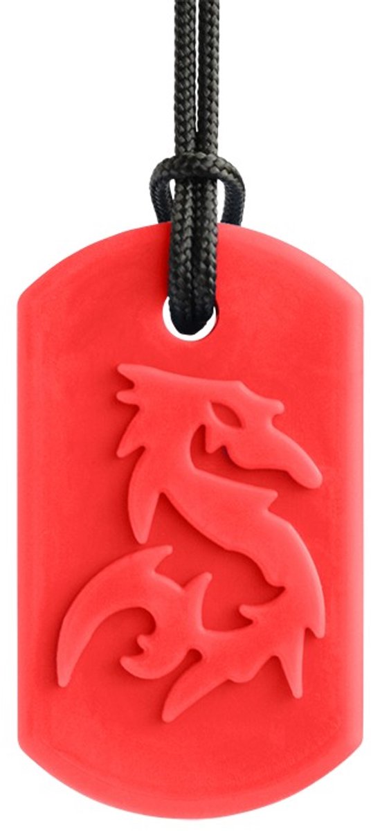 ARK Therapeutic bijtketting kauwsieraad rood voor kinderen en volwassenen.