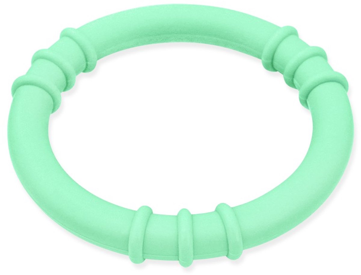 ARK Therapeutic bijtspeelgoed baby ring textuur turquoise stevig BPA-vrij.