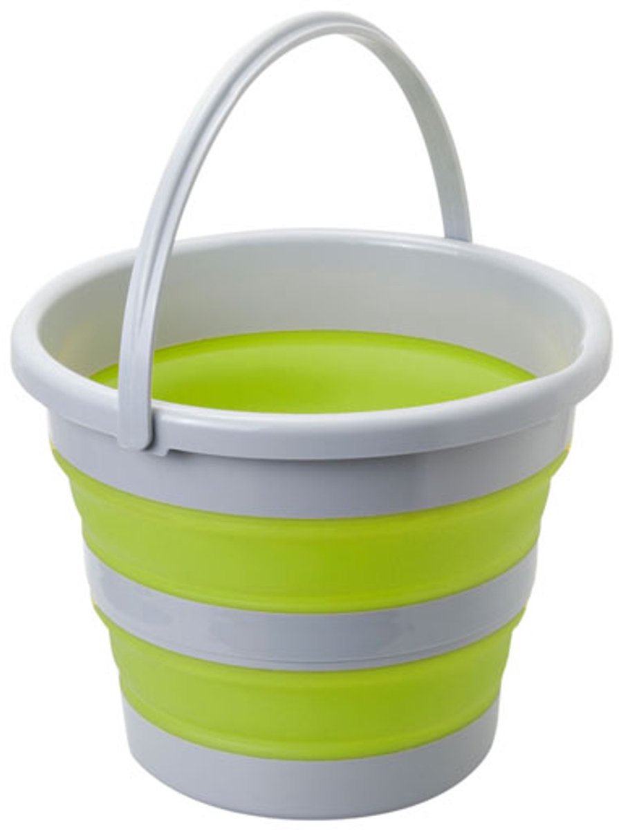 Brunner Drum 15 Opvouwbare Campingemmer - Groen/Grijs - 15L - Ø36 cm - Lichtgewicht - Ruimtebesparend - Voor Water, Afwas of Opslag - Hitte- en Vorstbestendig