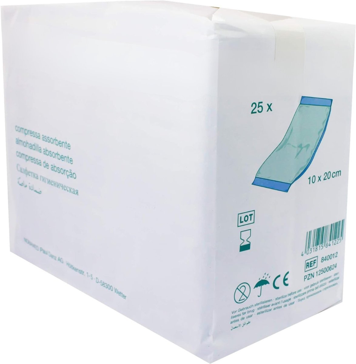 Kraamverband - Niet-Steriel Zuigkompres - 10 Cm X 20 Cm - 25 Stuks