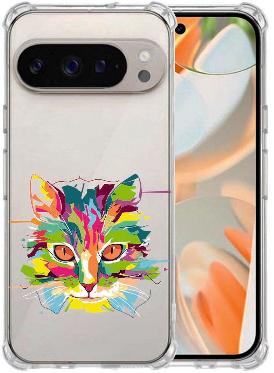 Google Pixel 10 Pro XL TPU Back Cover Cat Color Shockproof