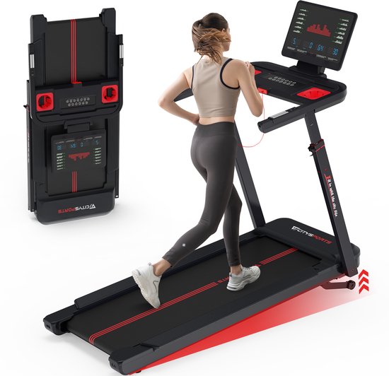 CITYSPORTS NB6 Loopband - 1-15.5km/u - 200kg - Bluetooth, app en horlogebesturing - 6‑standige handgreephoogte - 15‑standige helling - Inklapbaar Loopband - 2-in-1 Walking Pad