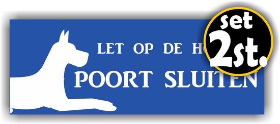 Méfiez-vous de l'ensemble d'autocollants de fermeture de la porte du chien
