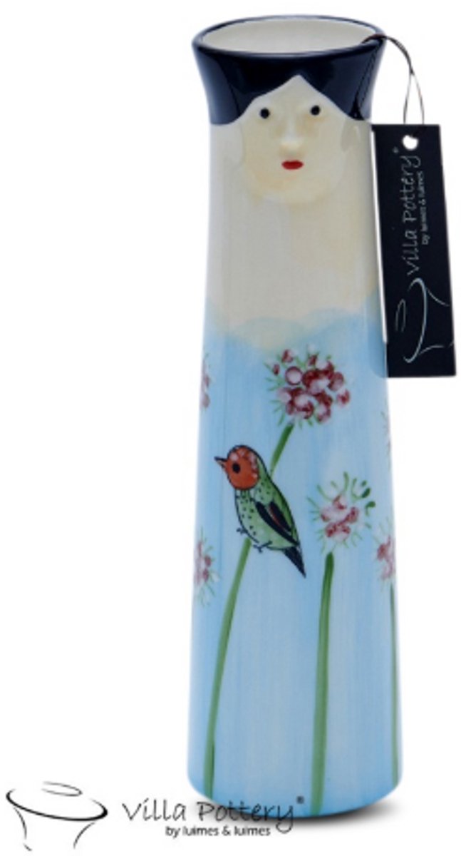 Villa Pottery Vaas - Villa Pottery - Woondecoratie - Decoratie - Porselein - Waterdicht - Garden Pleasure 1C Blauw