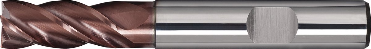 Schaftfrees DIN 6527L TypN D.18mm Snijlengte 50mm VHM TiAlN HB Z.4 lang TECWERK