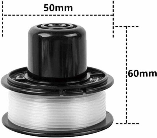A6226 trimspoelen geschikt voor Black and Decker GL360/GL310/GL250/GL360SB trimmers, vervangende trimspoelen geschikt voor Black and Decker a6226 gl360 accugrasmaaiers, 1,6 mm, 6,0 geschikt voorer (3-pack). — afbeelding 2