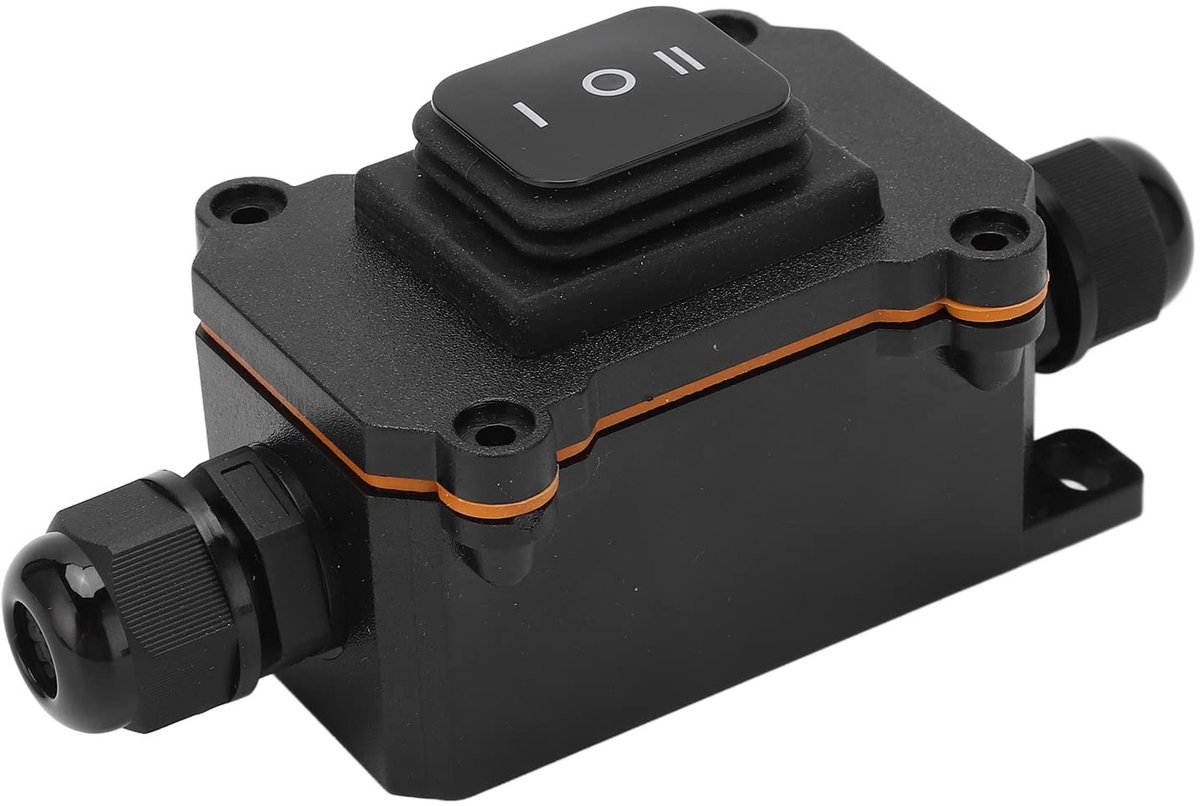 ONF3 - Rocker Switch - 12V Schakelaar - Waterdicht IP68 - Auto Boot Motorhome - 3-standen ON/OFF/ON - Geschikt voor Schakelen - Kleur Zwart