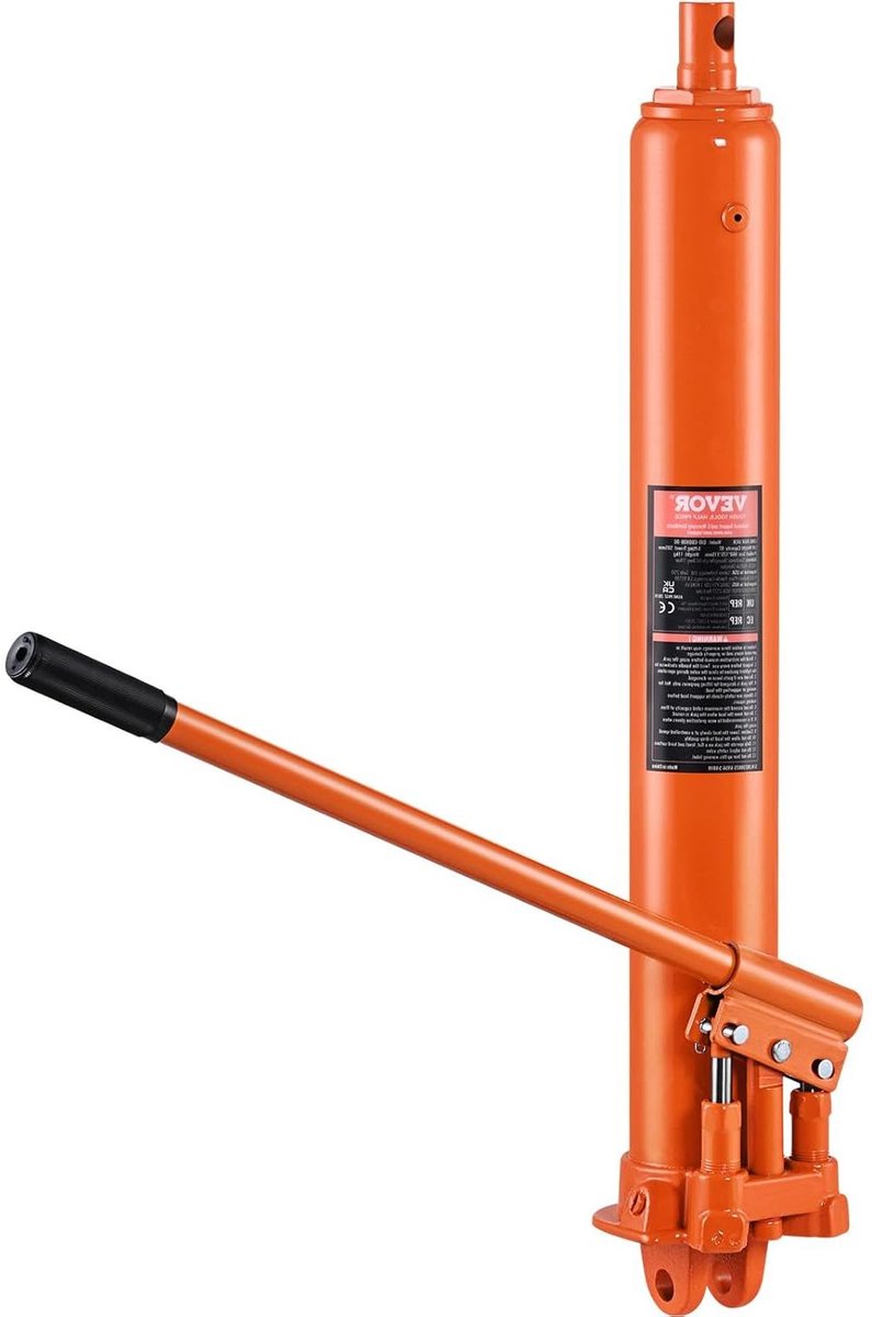 Hydraulische Krik - Hefcilinder Motor - Zwaar Tillen - Dubbele Zuigerpomp - 8 Ton Capaciteit - Oranje