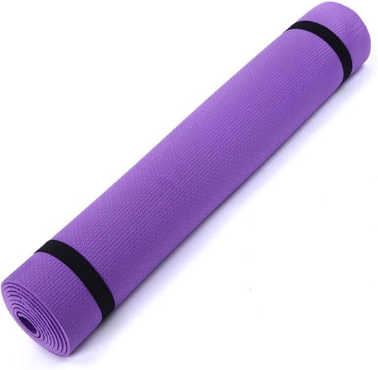 Dikke Yoga Mat - Fitness Mat - Comfortabele Training - Antislip Ontwerp - 6 mm Dik - Paars — afbeelding 5
