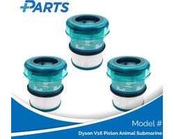 Dyson V16 Piston Animal Submarine Filters (3 Stuks, Plus.Parts® alternatief voor 974676-01)