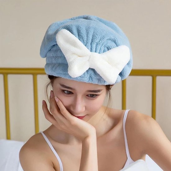 Haardoek voor vrouwen - Absorberende hoofdkap - Haar drogen na douchen - Zachte wrijving voorkomt gespleten punten — afbeelding 3