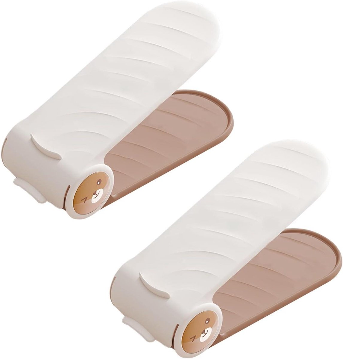 Schoen Slots - Schoenen Organizer - Ruimte Besparen - Dubbele Laag - 2 Stuks - Grijs