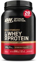 Optimum Nutrition Gold Standard 100% Whey Protein - Extreme Milk Chocolate - Proteine Poeder - Eiwitshake - 900 gram (28 servings)