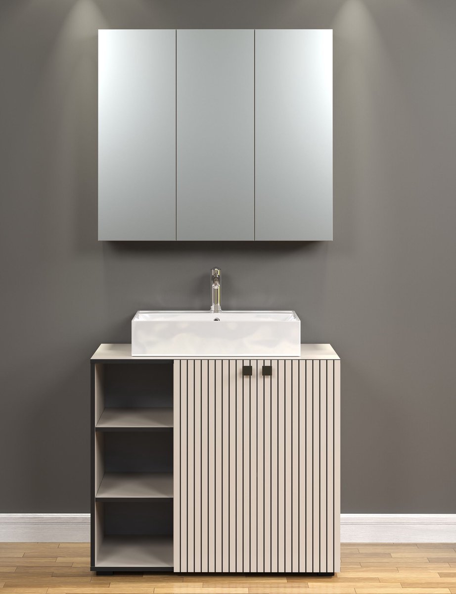 PureBliss badkamer waskast en spiegelkast kashmir.