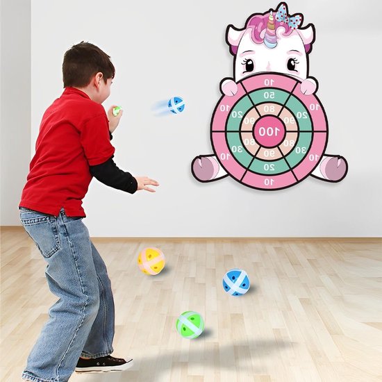 Dubbelzijdig Opvouwbaar Dartbord voor Kinderen met 12 Kleverige Bollen - Indoor en Outdoor Spel van Merkloos — afbeelding 5