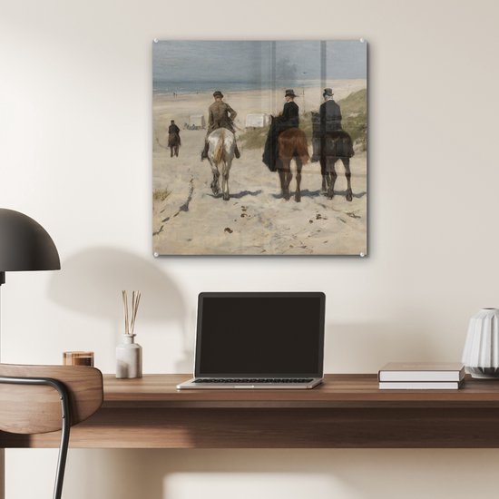 Peinture sur verre - Balade matinale le long de la plage - Peinture d'Anton Mauve - 50x50 cm - Peintures sur Verre Peintures - Photo sur Glas