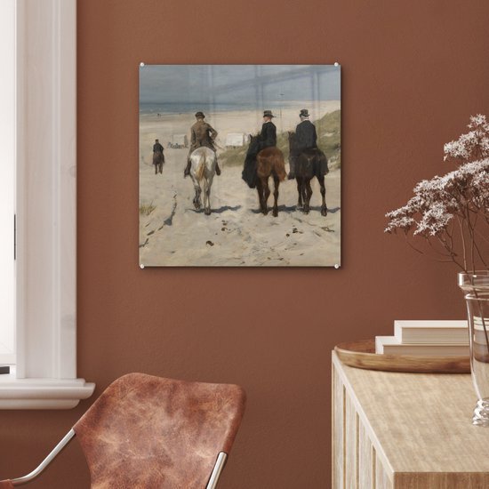 Peinture sur verre - Balade matinale le long de la plage - Peinture d'Anton Mauve - 50x50 cm - Peintures sur Verre Peintures - Photo sur Glas