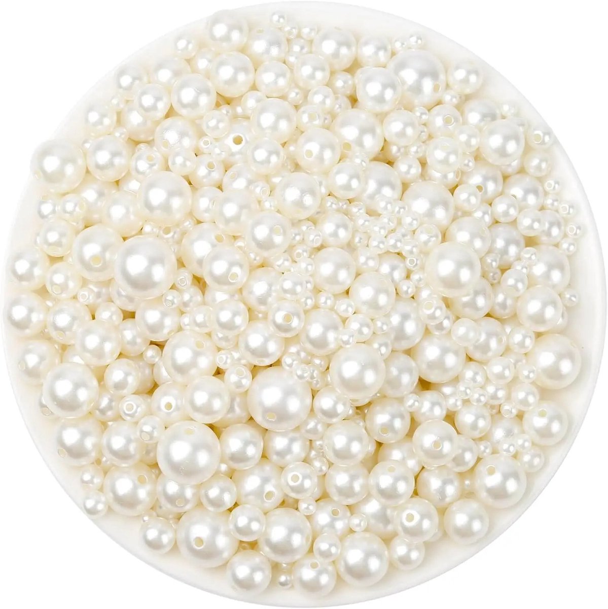 Imitatie parels voor sieraden maken - 500 stuks Voorgeboord Crème 4mm, 6mm en 8mm - Kasey