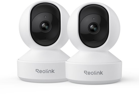 Reolink E1 Pro 2Pack, 2K+ PT WiFi binnencamera, baby- & huisdierbewaking, automatische tracking, 5MP nachtzicht F1.6, persoons-/huisdier-/babyhuil-detectie, 2,4/5GHz wifi, tweewegaudio