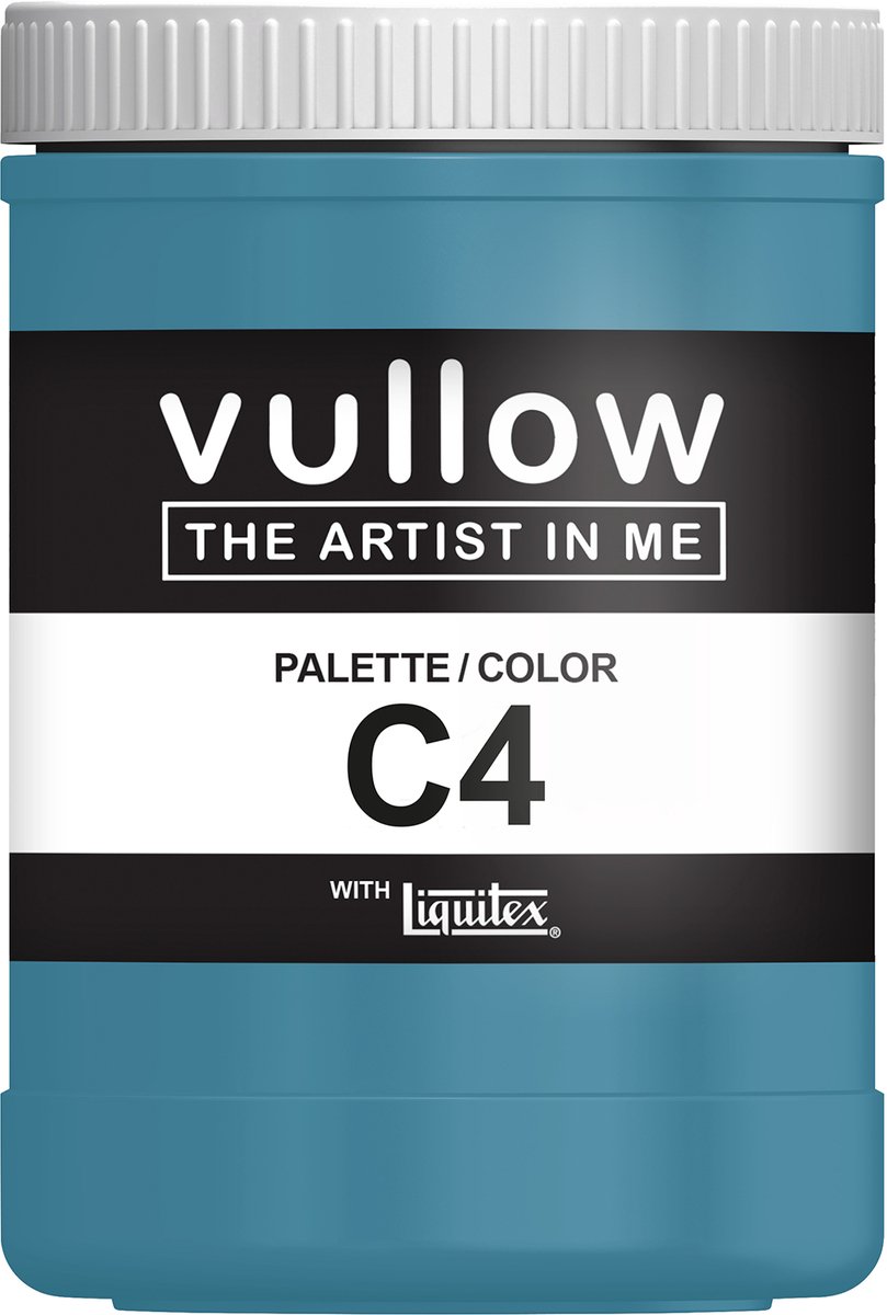 Vullow® Acrylverf C4 Petrolblauw – Mat – 1 Liter – Voor Canvas, Hout en Papier