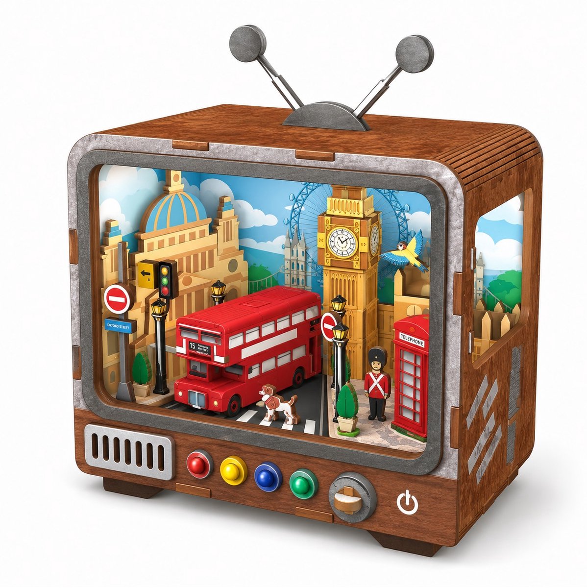 Beehub My City 3D Houten Puzzel, TV serie London Streets, BE011971, 14,7x8,7x12,5cm