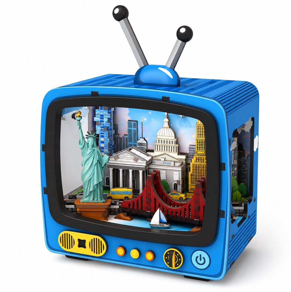 Beehub My City 3D Houten Puzzel, TV-serie, Shuttle to New York, BE011975, 16,7x8x13,1cm