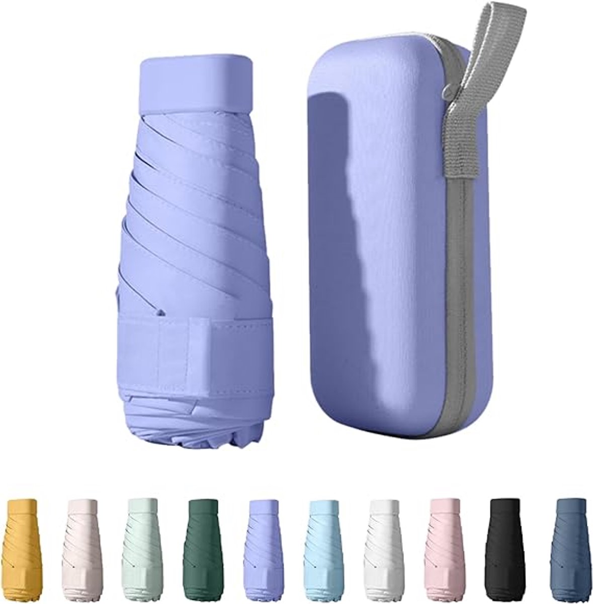 VHV - Paraplu - Paraplu opvouwbaar - Opvouwbare reisparaplu voor dames - UV-bescherming - Zonneschermparaplu - Mini-paraplu met 6 baleinen en capsulehoes voor vrouwen - Meisjes en kinderen - Paars